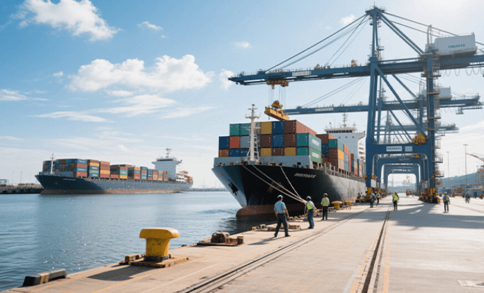 Reexport El comercio se refiere al formulario comercial en el que los bienes se envían primero al país medio, sin un procesamiento sustancial, y luego se expulsan al país de destino final.
